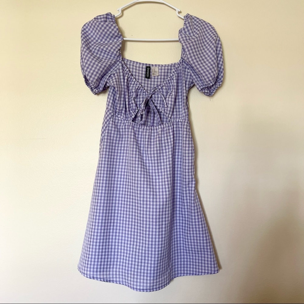 H&M Purple Plaid Dress